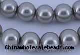 CGL375 5PCS 16 inches 10mm round dyed glass pearl beads wholesale