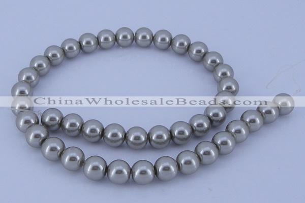 CGL375 5PCS 16 inches 10mm round dyed glass pearl beads wholesale