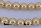 CGL52 10PCS 16 inches 4mm round dyed glass pearl beads wholesale