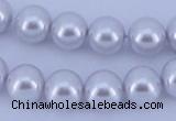 CGL73 10PCS 16 inches 6mm round dyed glass pearl beads wholesale