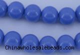 CGL808 10PCS 16 inches 8mm round heated glass pearl beads wholesale