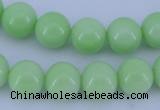 CGL818 10PCS 16 inches 4mm round heated glass pearl beads wholesale