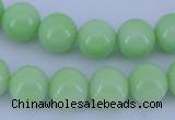 CGL819 10PCS 16 inches 6mm round heated glass pearl beads wholesale