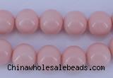 CGL830 10PCS 16 inches 4mm round heated glass pearl beads wholesale