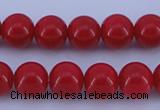 CGL848 10PCS 16 inches 4mm round heated glass pearl beads wholesale