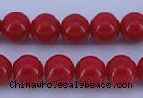 CGL852 5PCS 16 inches 12mm round heated glass pearl beads wholesale