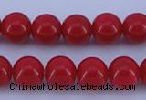CGL852 5PCS 16 inches 12mm round heated glass pearl beads wholesale