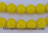 CGL860 10PCS 16 inches 4mm round heated glass pearl beads wholesale