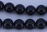 CGL906 5PCS 16 inches 12mm round heated glass pearl beads wholesale