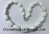 CGN121 22 inches 10*14mm - 20*30mm nuggets white porcelain necklaces