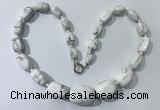 CGN122 22 inches 10*14mm - 20*30mm nuggets white howlite necklaces