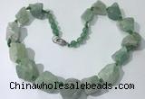 CGN144 19.5 inches 10*14mm - 20*30mm nuggets green aventurine necklaces