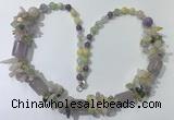 CGN303 27.5 inches chinese crystal & mixed quartz beaded necklaces