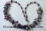 CGN386 23 inches chinese crystal & mixed quartz beaded necklaces