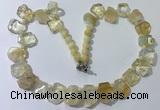 CGN430 20 inches freeform citrine gemstone beaded necklaces