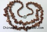 CGN541 27 inches fashion goldstone beaded necklaces