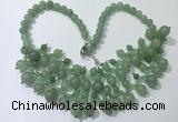 CGN560 19.5 inches stylish 4mm - 12mm green aventurine beaded necklaces