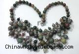 CGN572 19.5 inches stylish 4mm - 12mm Indian agate beaded necklaces