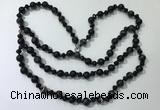 CGN659 22 inches chinese crystal & striped agate beaded necklaces
