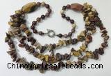 CGN675 22 inches stylish mookaite gemstone beaded necklaces