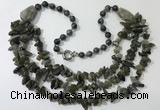 CGN677 22 inches stylish labradorite gemstone beaded necklaces