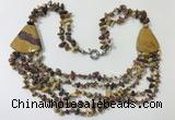 CGN784 23.5 inches stylish mookaite gemstone chips necklaces