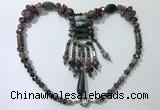 CGN815 19.5 inches chinese crystal & Indian agate statement necklaces