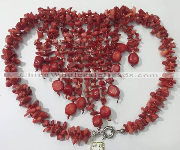 CGN838 20 inches stylish coral statement necklaces wholesale