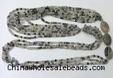 CGN850 30 inches trendy Montana agate long beaded necklaces