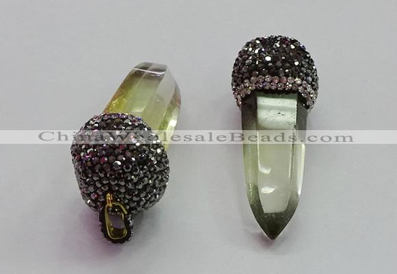 CGP1523 18*40mm - 22*45mm sticks citrine gemstone pendants