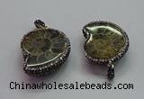 CGP1559 25*30mm - 28*35mm ammonite pendants wholesale