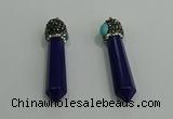 CGP174 10*55mm sticks turquoise gemstone pendants wholesale