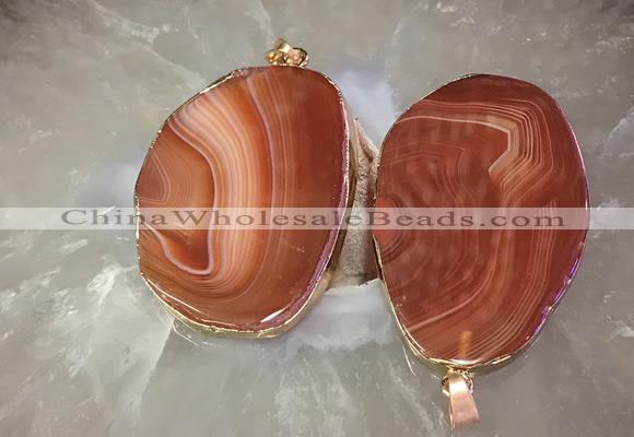 CGP2015 30*50mm - 50*80mm freeform agate slab pendants wholesale