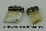 CGP217 20*30mm - 25*40mm freeform citrine gemstone pendants