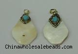 CGP286 30*45mm pearl shell pendants wholesale