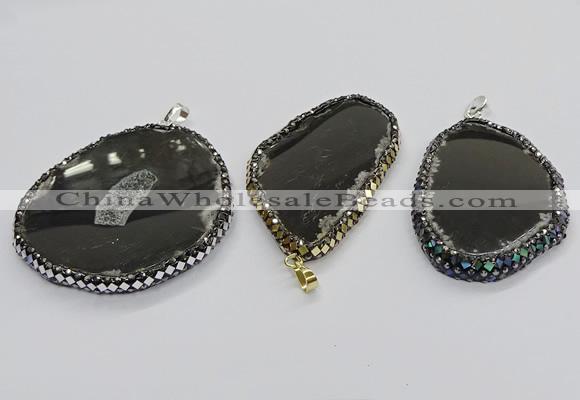 CGP3038 35*65mm - 45*60mm freeform agate gemstone pendants