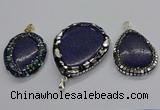 CGP3146 30*45mm - 45*55mm freeform lapis lazuli pendants