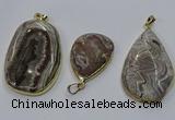 CGP3428 25*40mm - 35*55mm freeform crazy lace agate pendants