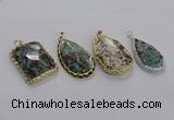 CGP3481 30*40mm - 35*55mm freeform ocean agate pendants