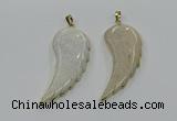 CGP3491 22*45mm - 25*50mm wing-shaped fossil coral pendants