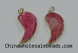 CGP3494 22*45mm - 25*50mm wing-shaped fossil coral pendants