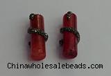 CGP350 12*40mm tube agate gemstone pendants wholesale
