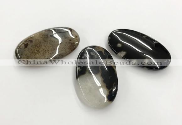 CGP3520 35*60mm oval sakura agate slab pendants