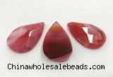 CGP3565 35*55mm faceted flat teardrop agate pendants wholesale