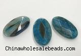 CGP3570 32*50mm faceted oval agate pendants wholesale