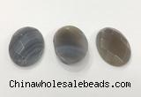 CGP3580 32*45mm faceted oval agate pendants wholesale