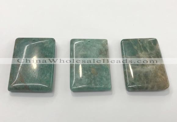 CGP3615 30*45mm rectangle amazonite gemstone pendants wholesale