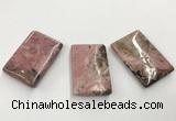 CGP3623 30*45mm - 32*48mm rectangle rhodochrosite gemstone pendants