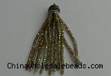 CGP422 2*3mm faceted rondelle handmade chinese crystal tassel pendants