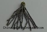 CGP446 2*3mm faceted rondelle handmade chinese crystal tassel pendants